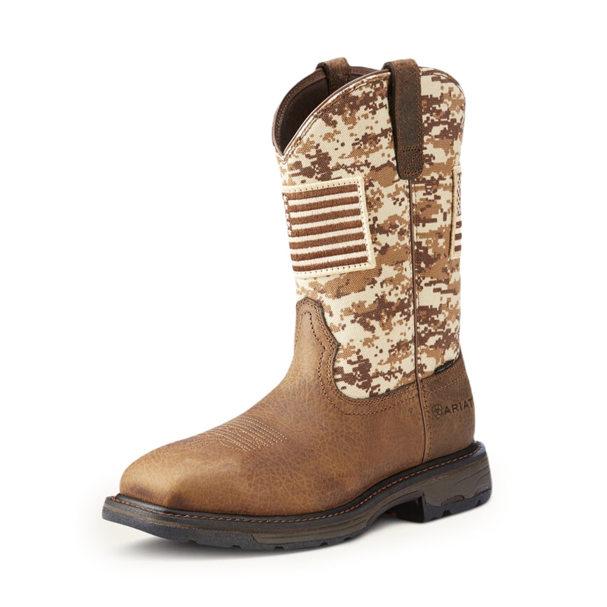 Ariat WorkHog Patriot Steel Toe Work Boot in Light Brown